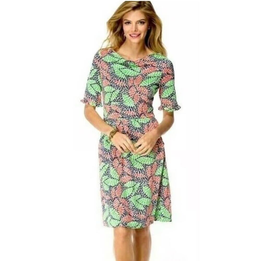 Lilly Pulitzer Blanca Multi Casting Call Silk Jersey Dress Size S